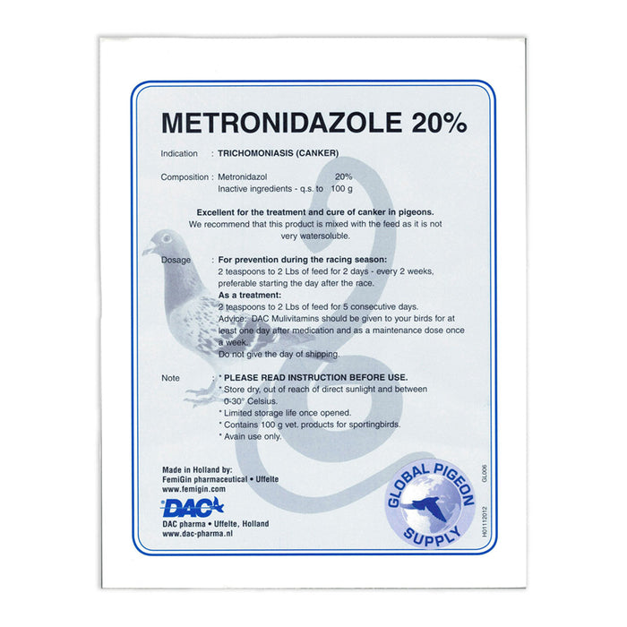 Global Dac Metronidazole 20% 100 g