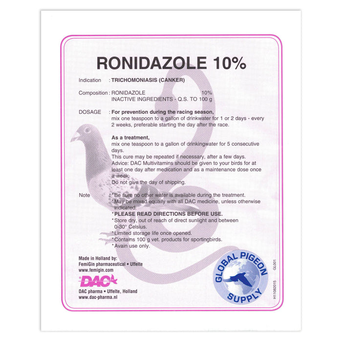 Global Dac Ronidazole 10% 100 g