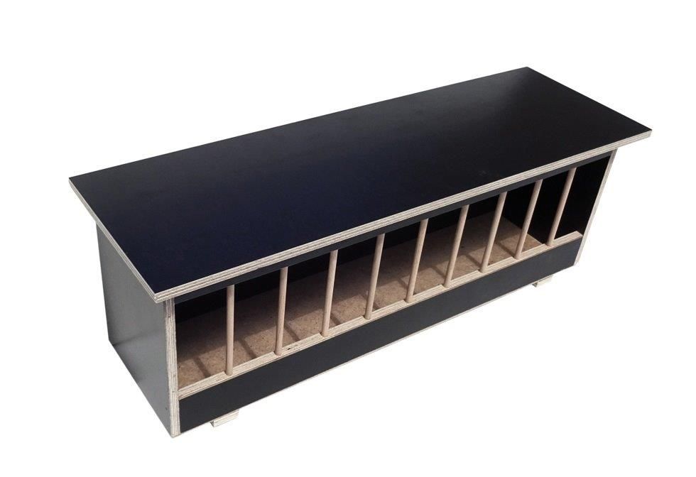 Polmark Feeder with Lid- Black Plywood