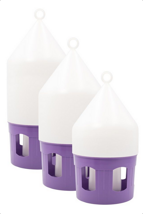 Polmark Antibacterial Drinker with Lifting Handle and Lock White/Violet 7L