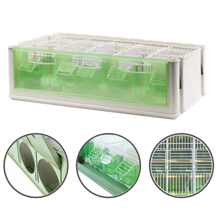 2GR Maxi Tino Transport Cage for Medium Size Bird Open in the Back Side Art. 205