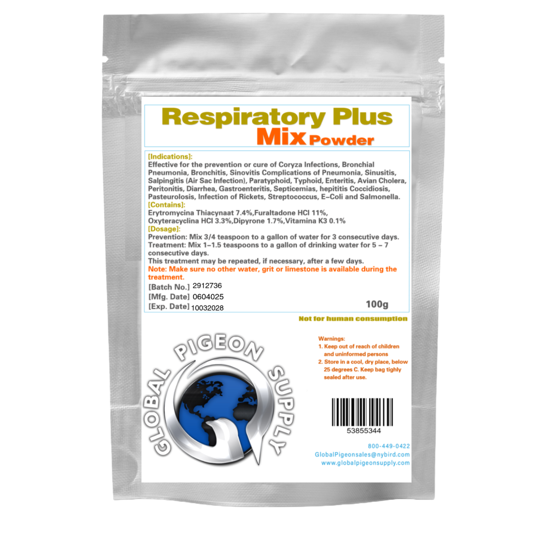 Global Silver Respiratory Plus Mix Powder — Global Pigeon Supplies Inc.