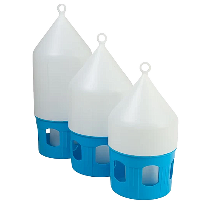 Polmark Pigeon Drinker with Lifting Handle and Lock White/Blue