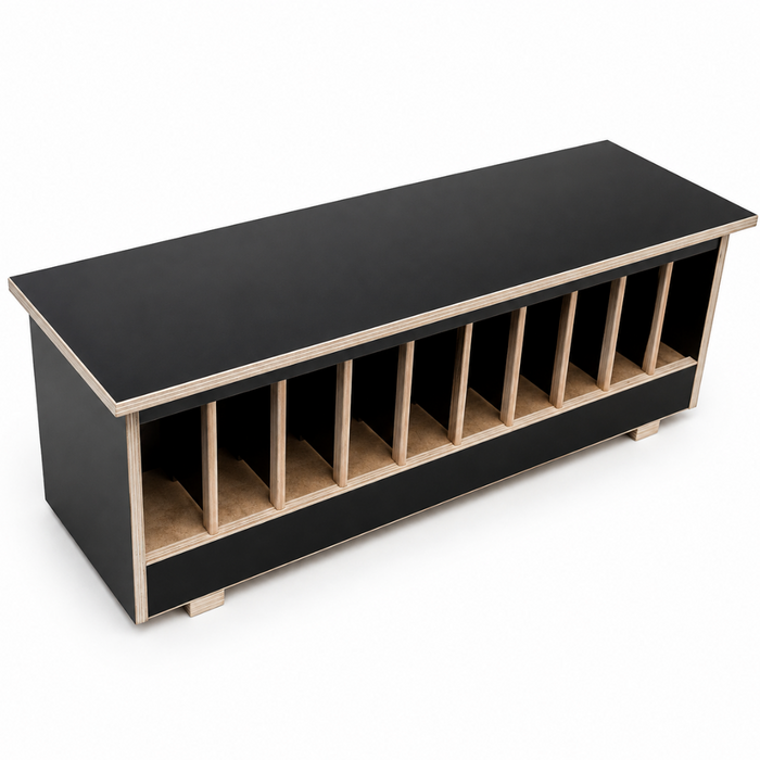 Polmark Feeder with Lid Standard- Black Plywood