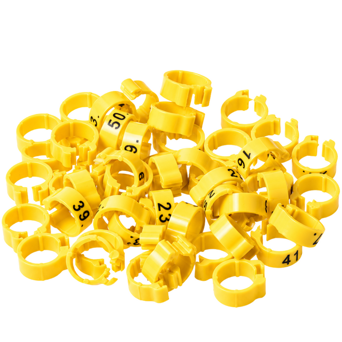 Polmark Numbered 1-50 Pigeon Bands 8mm