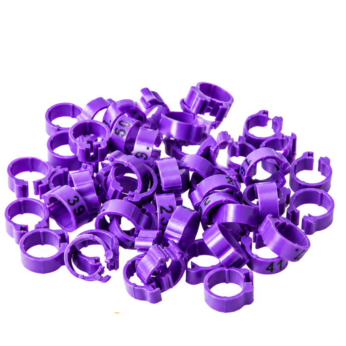 Polmark Numbered 1-50 Pigeon Bands 8mm
