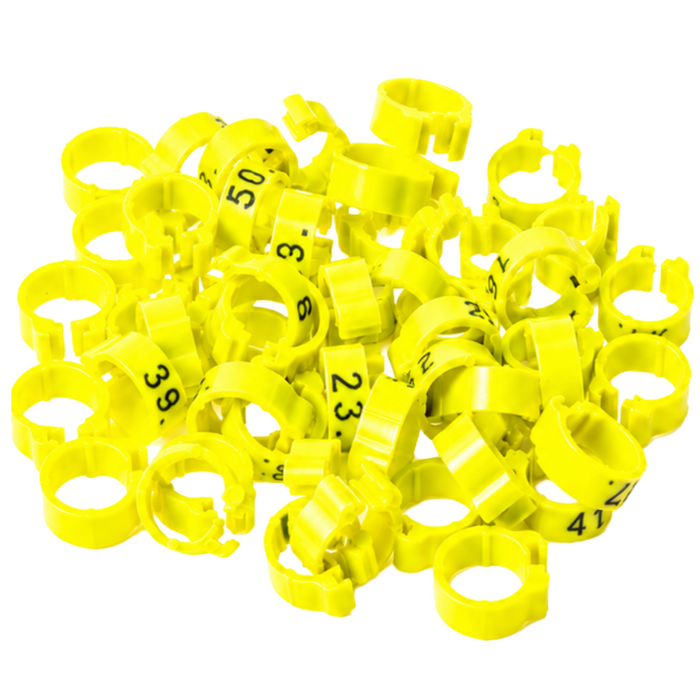 Polmark Numbered 1-50 Pigeon Bands 8mm