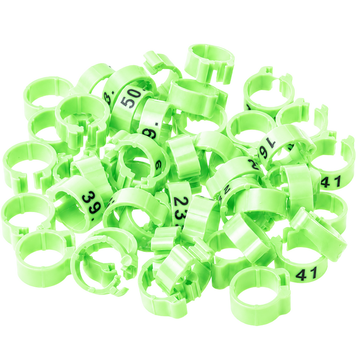 Polmark Numbered 1-50 Pigeon Bands 8mm
