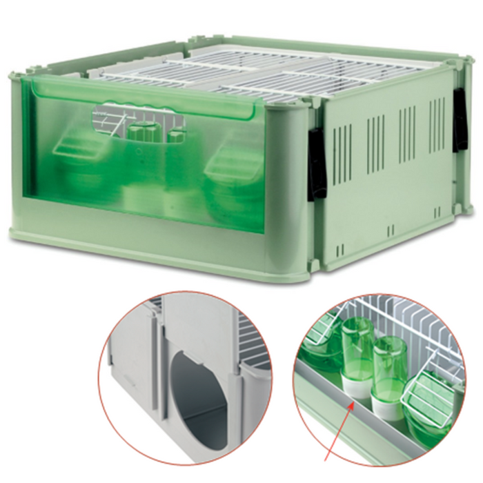 2GR Tino Transport Cage with Fixed Grill and External Feeder Art. 200