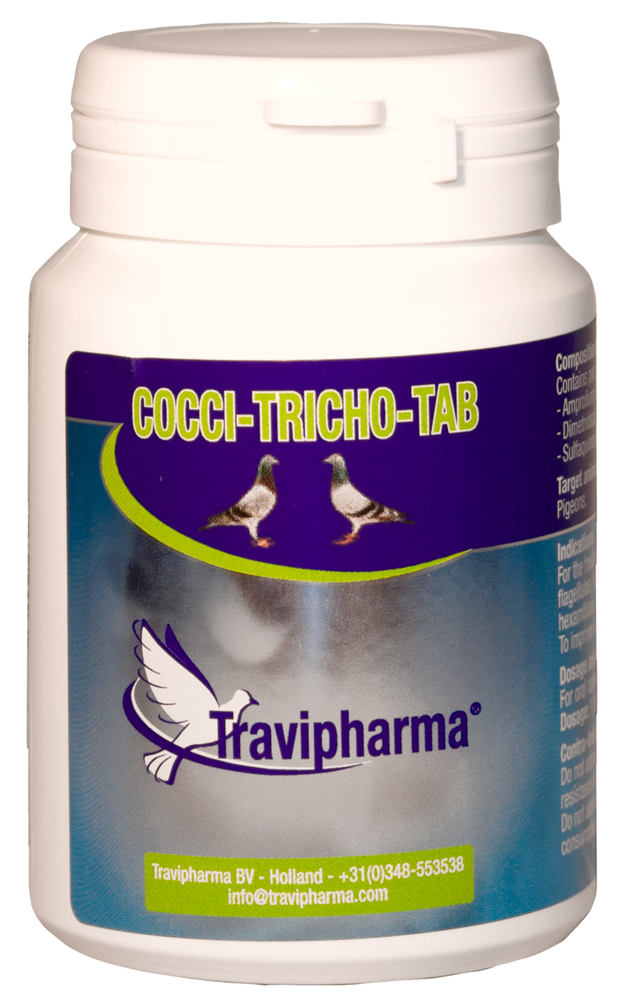 Travipharma Cocci-Tricho-Tab 100 count — Global Pigeon Supplies Inc.