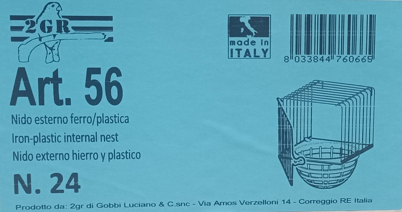 2GR Iron/Plastic External Nest Art. 56 - New York Bird Supply