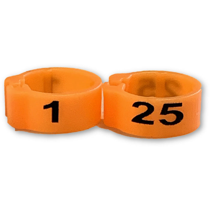 Numbered Bands Neon Orange