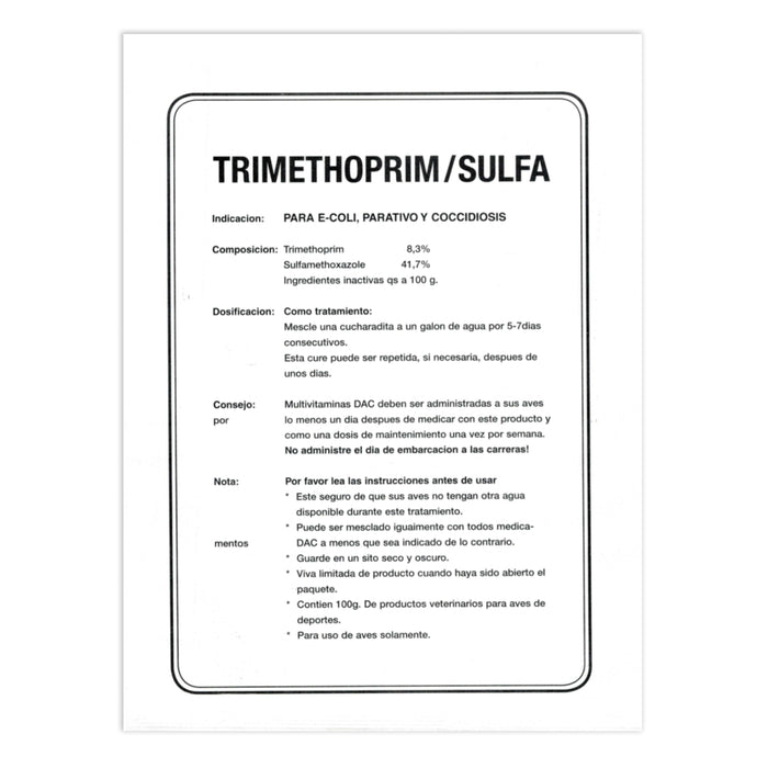 Global Dac Trimethoprim/Sulfa 100 g